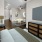 Studio apartment with bedroom and living room furniture