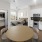 Studio apartment kitchen looking into bedroom area